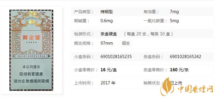 黃金葉悅尚細(xì)支煙多少錢(qián)一盒2020價(jià)格