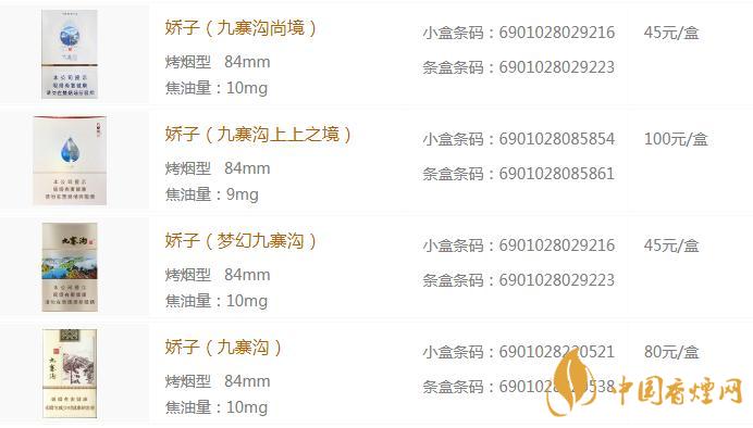 九寨溝嬌子香煙價(jià)格查詢 嬌子九寨溝多少錢一包
